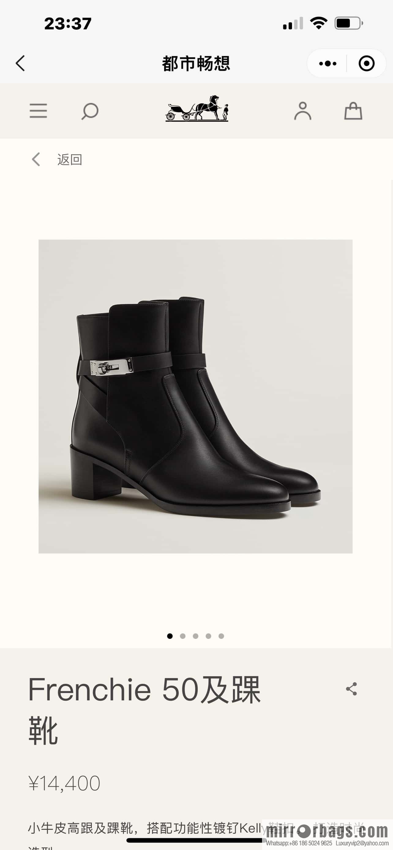 Hermès new autumn and winter kelly buckle high-heeled boots