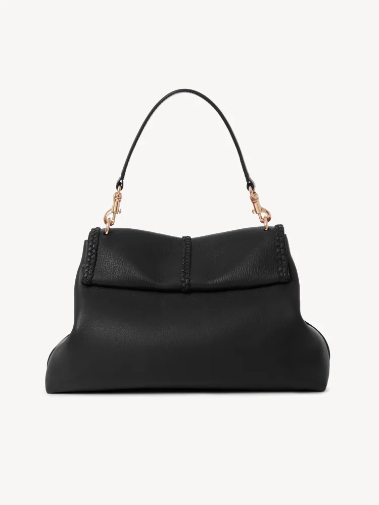Chloe Penelope Coin Bag, Large Dropped Leather Black 35cm