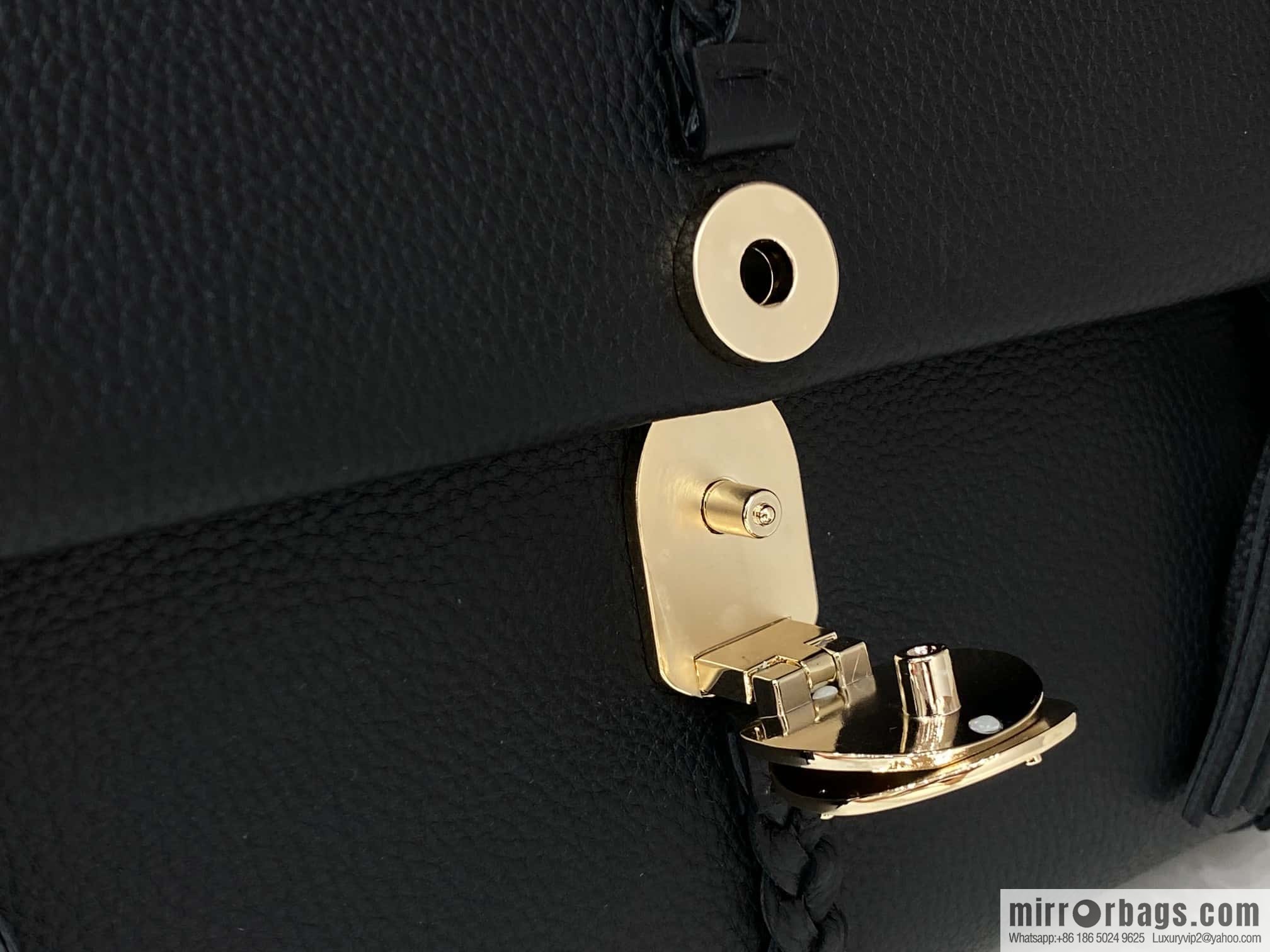 Chloe Penelope Coin Bag, Large Dropped Leather Black 35cm