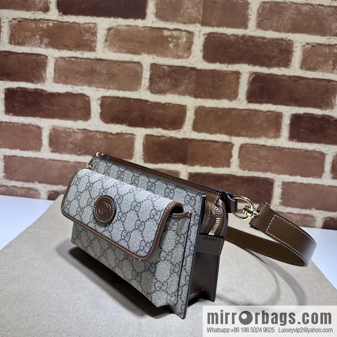 GUCCI interlocking double G logo GG fanny pack 746300 brown