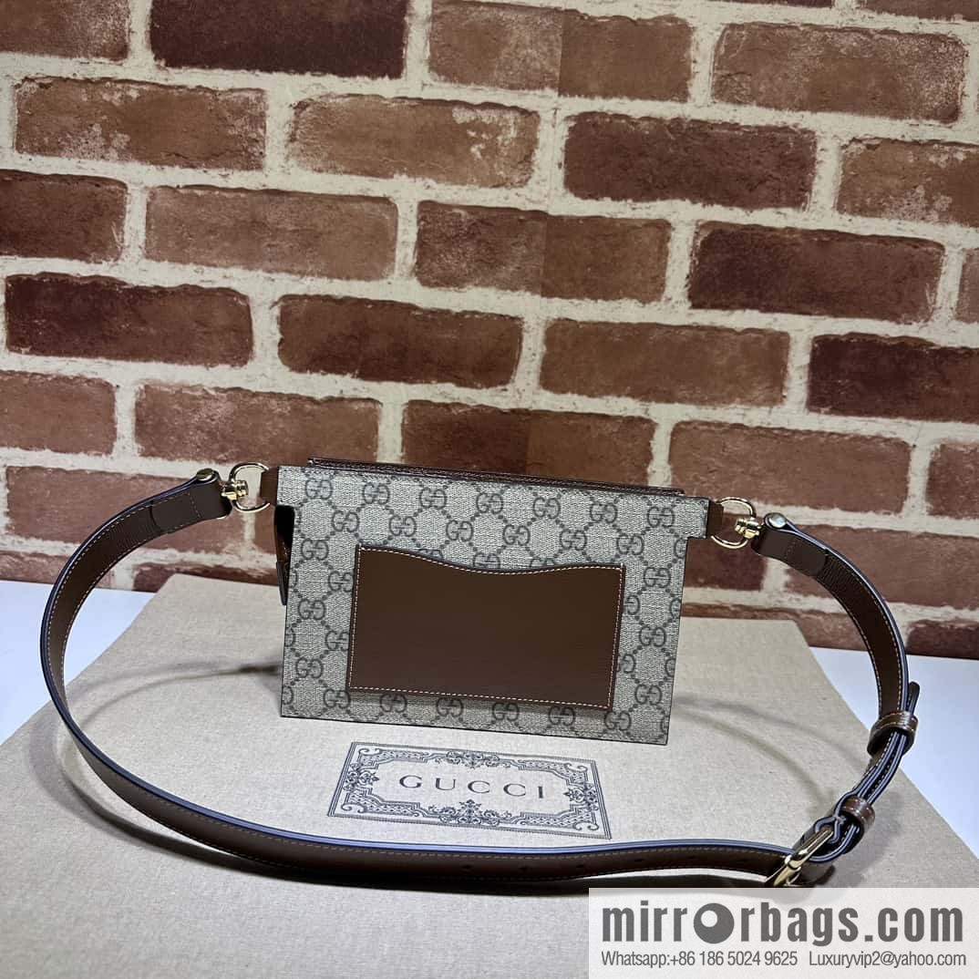 GUCCI interlocking double G logo GG fanny pack 746300 brown
