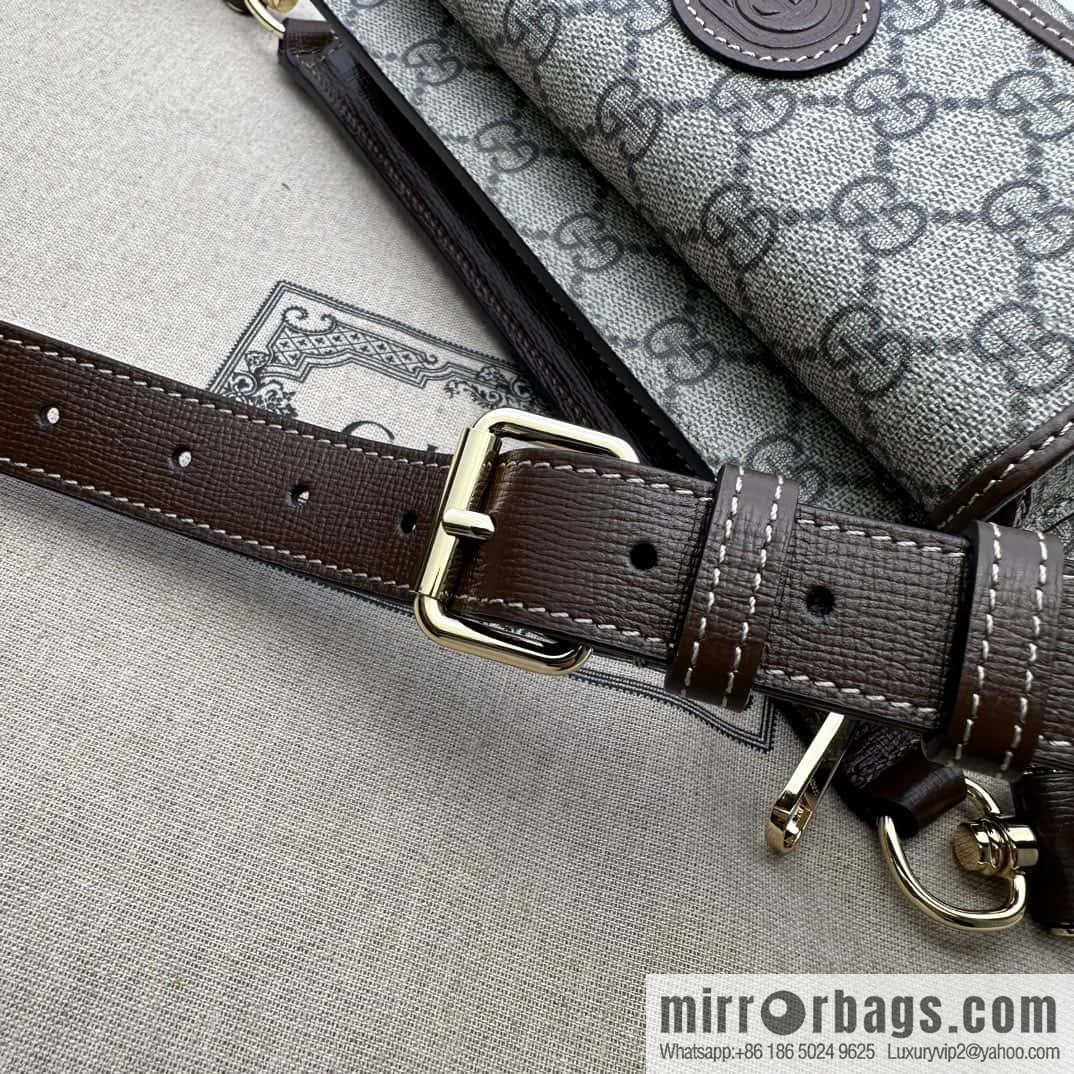 GUCCI interlocking double G logo GG fanny pack 746300 brown