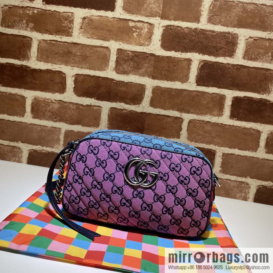 GUCCI GG Marmont series shoulder backpack 447632 pastel patchwork