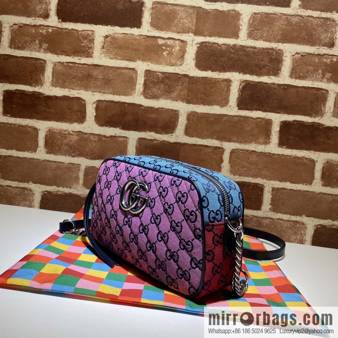 GUCCI GG Marmont series shoulder backpack 447632 pastel patchwork