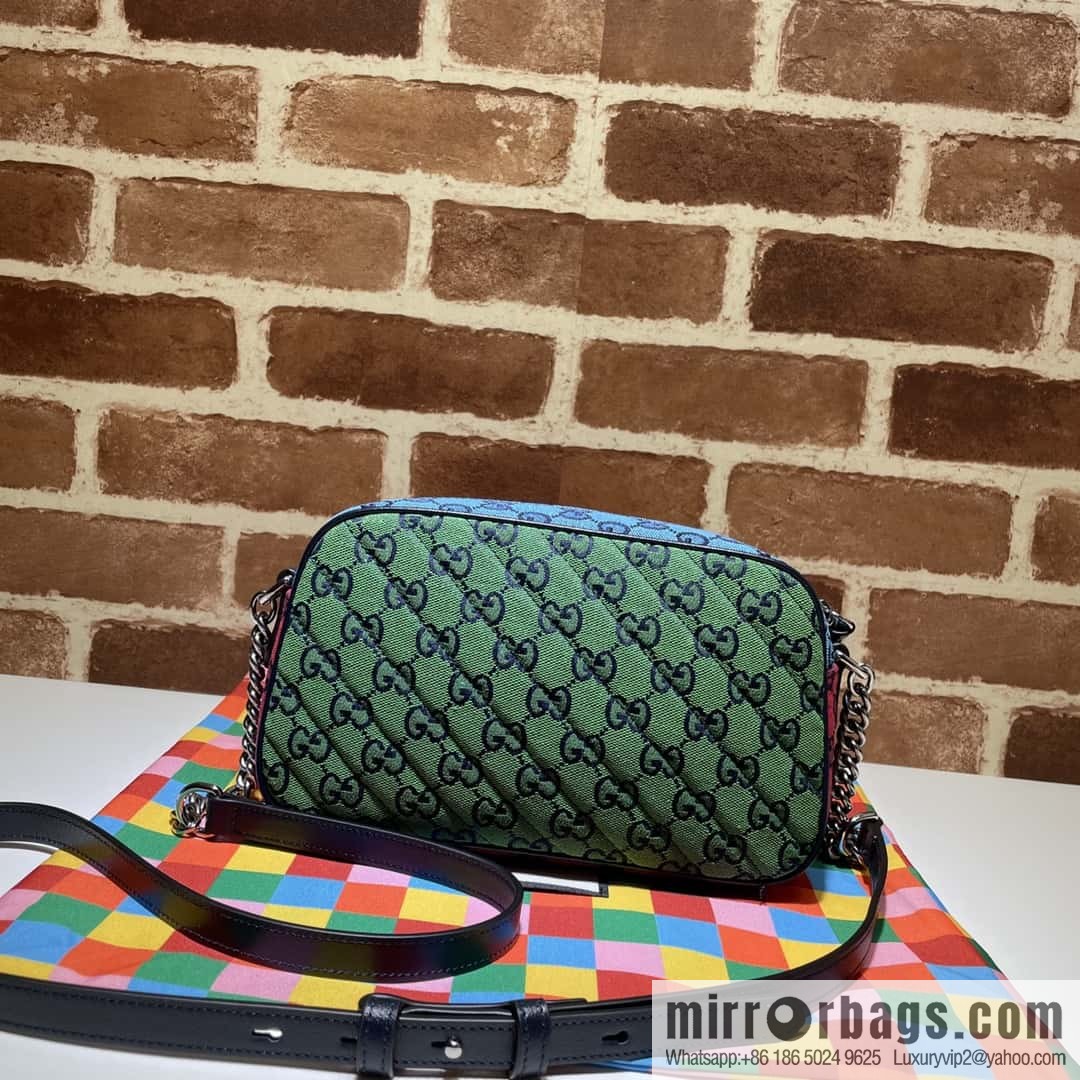 GUCCI GG Marmont series shoulder backpack 447632 pastel patchwork