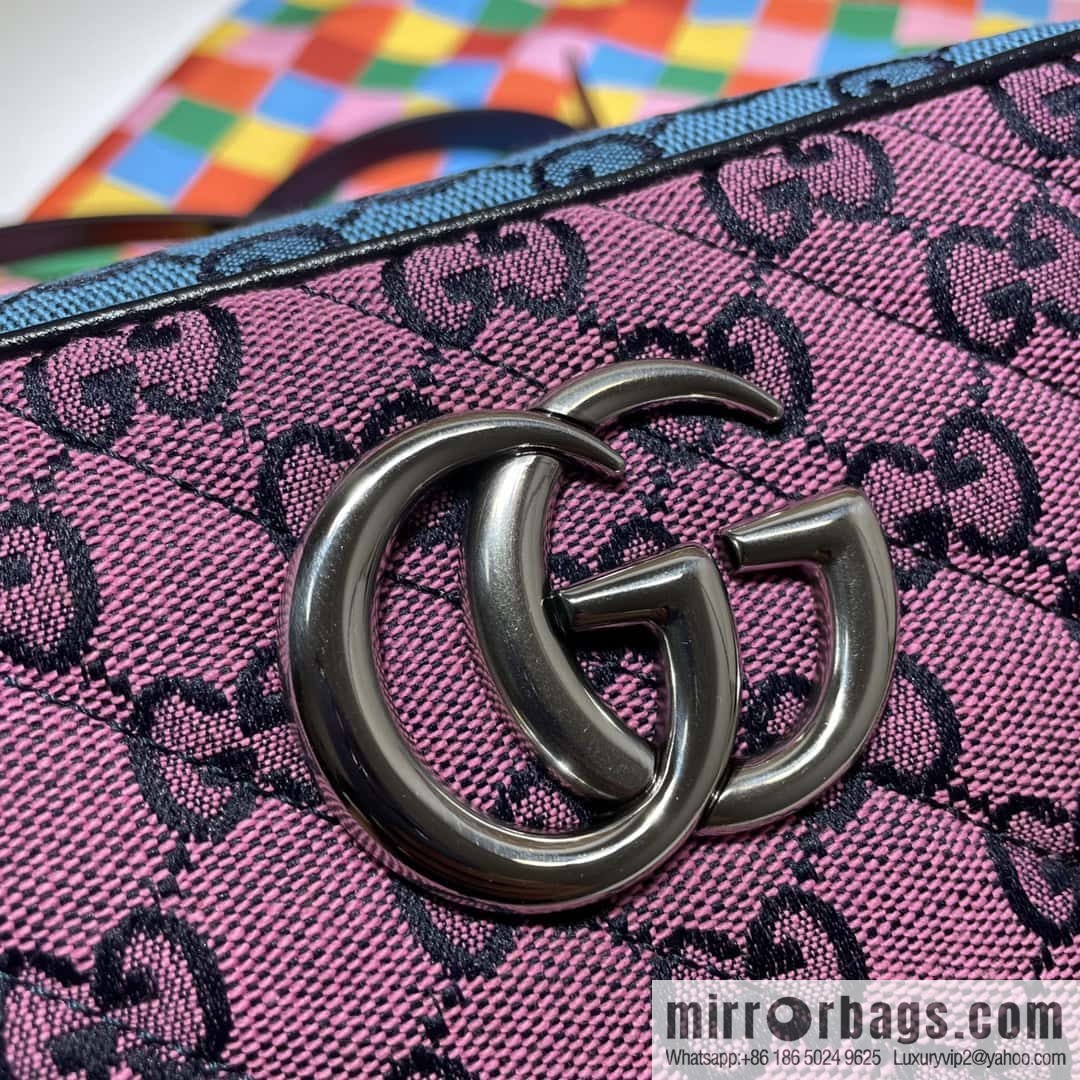 GUCCI GG Marmont series shoulder backpack 447632 pastel patchwork