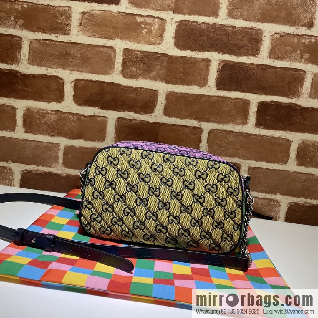 GUCCI GG Marmont series shoulder backpack 447632 red patchwork