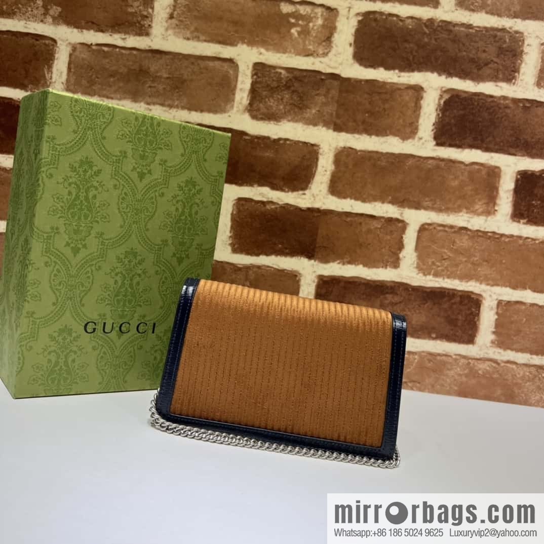 GUCCI Dionysus series GG super mini handbag 476432 brown corduroy