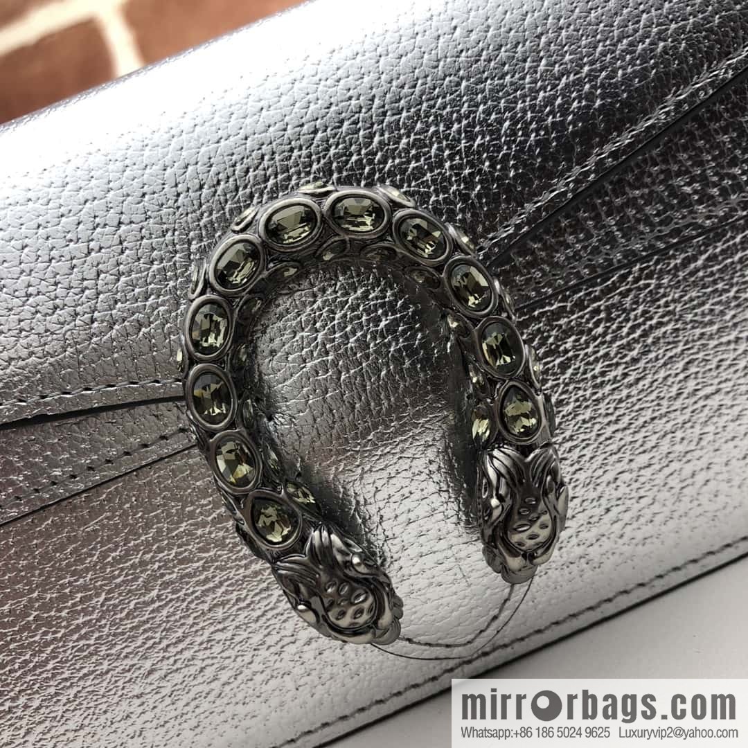 GUCCI Dionysus series GG super mini handbag 476432 silver