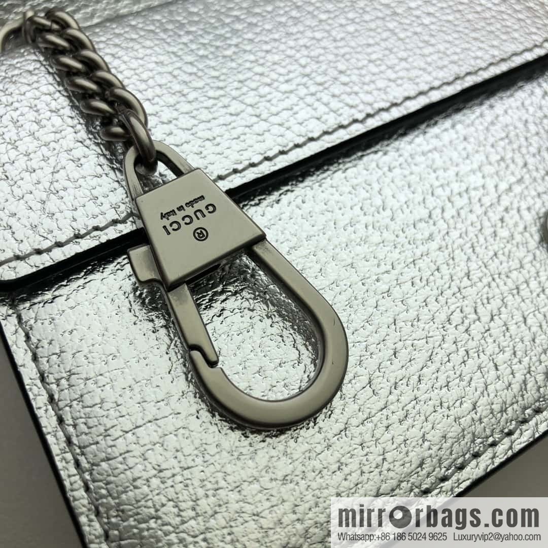 GUCCI Dionysus series GG super mini handbag 476432 silver