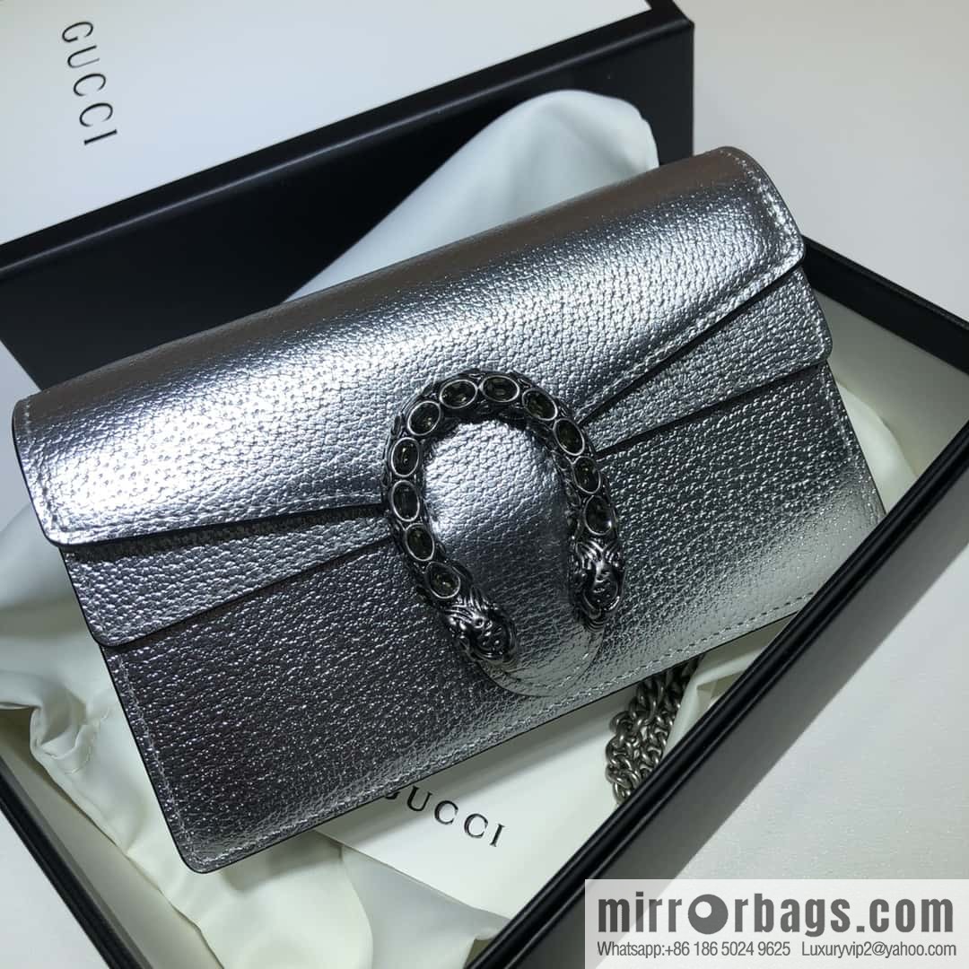 GUCCI Dionysus series GG super mini handbag 476432 silver