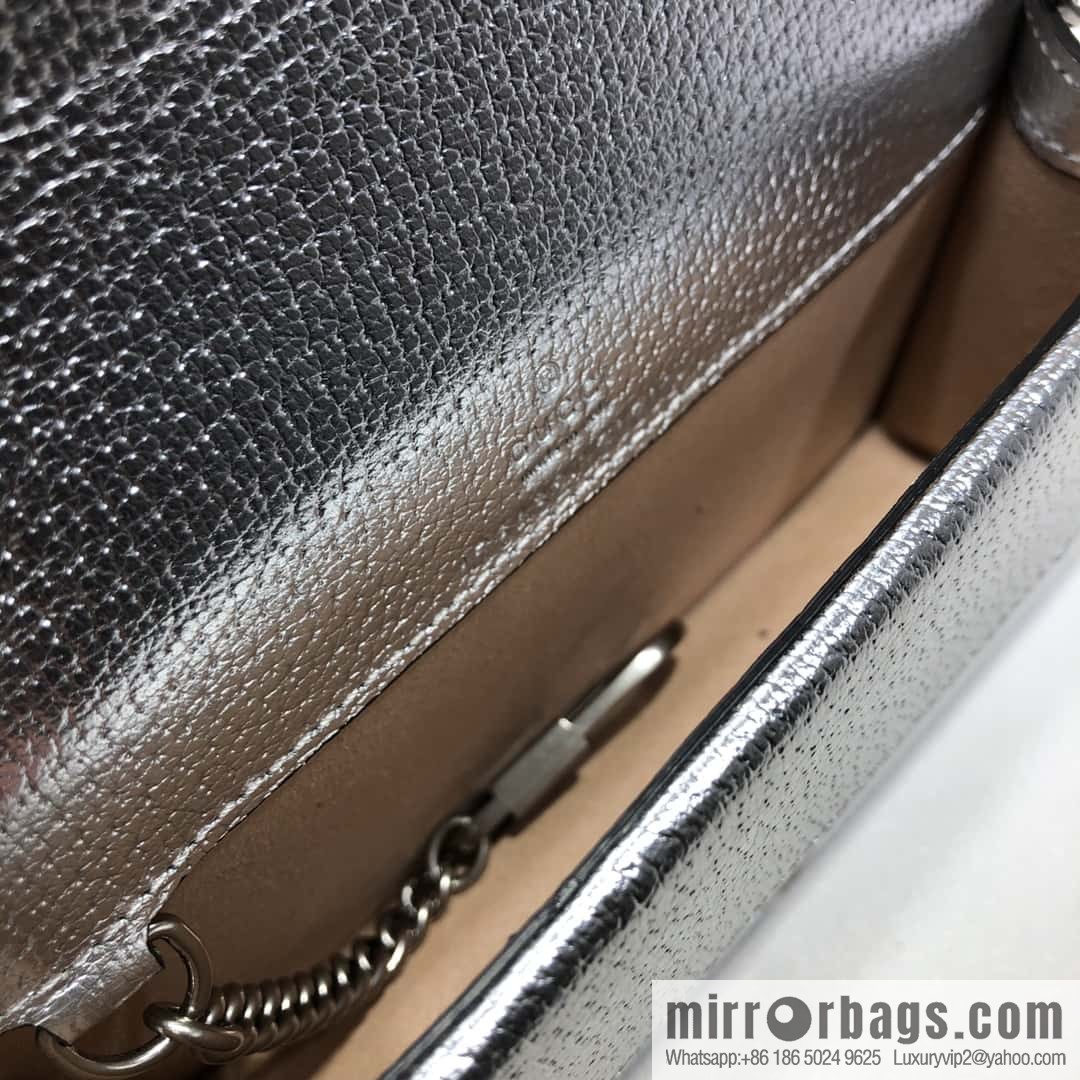 GUCCI Dionysus series GG super mini handbag 476432 silver