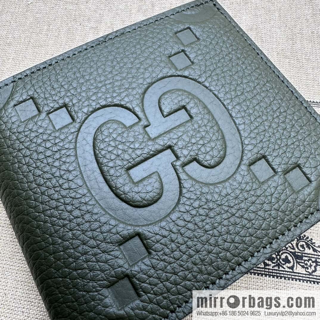 GUCCI JUMBO GG COIN WALLET 739479 Green Li Press G