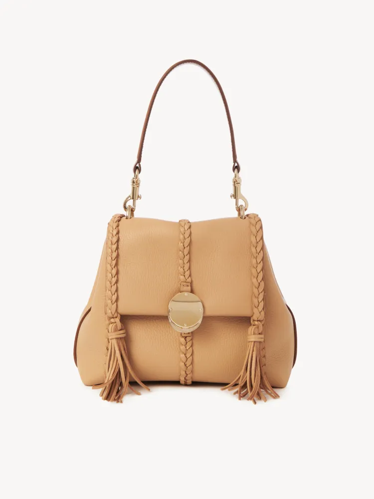 Chloe Penelope Gold Coin Bag, Medium Dropped Leather, Apricot 25CM