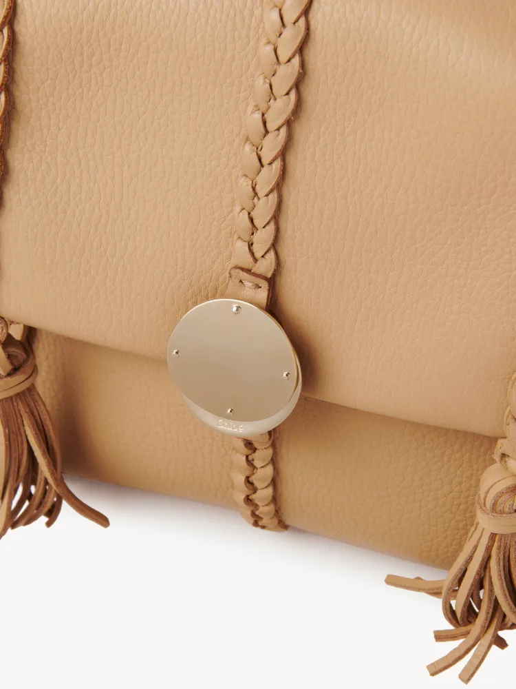 Chloe Penelope Gold Coin Bag, Medium Dropped Leather, Apricot 25CM