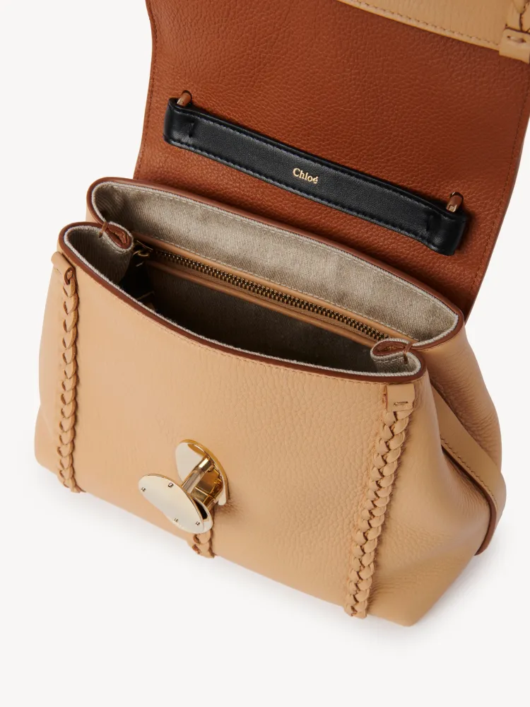 Chloe Penelope Gold Coin Bag, Medium Dropped Leather, Apricot 25CM
