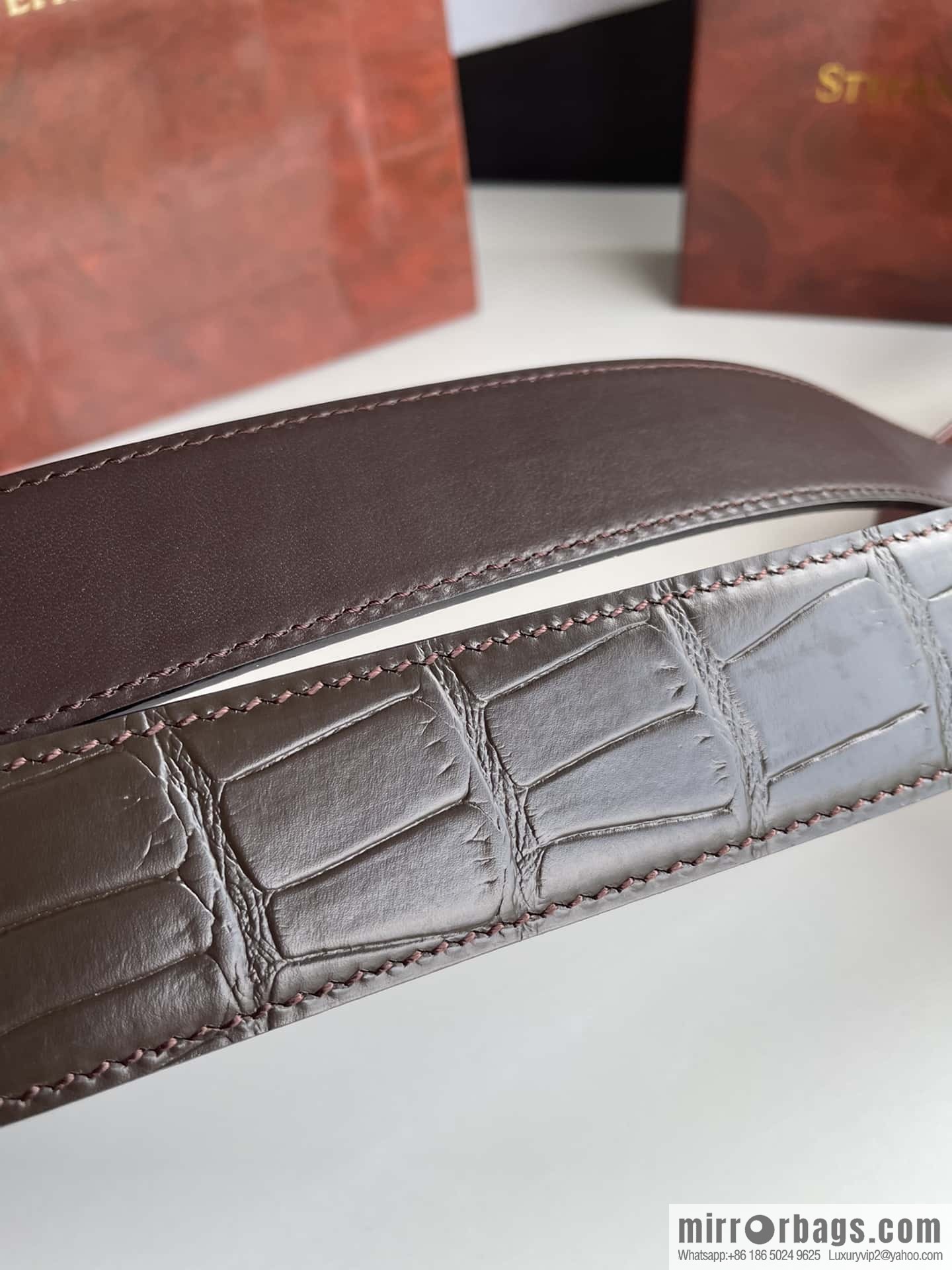 Stefano Ricci (Stefano Rau Neech) Stainless steel eagle head inlaid buckle men's belt width 3.8cm