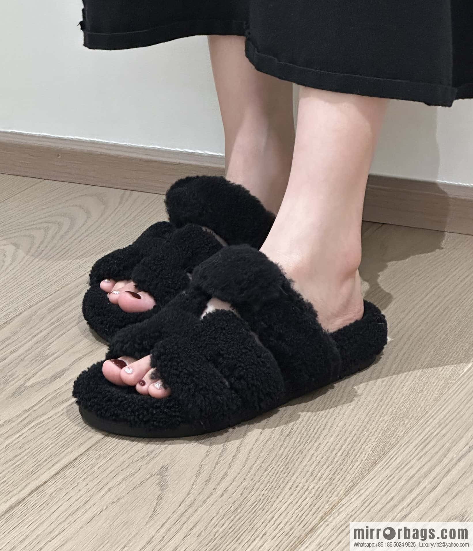 Hermès plush second uncle shoes Chypre sandals