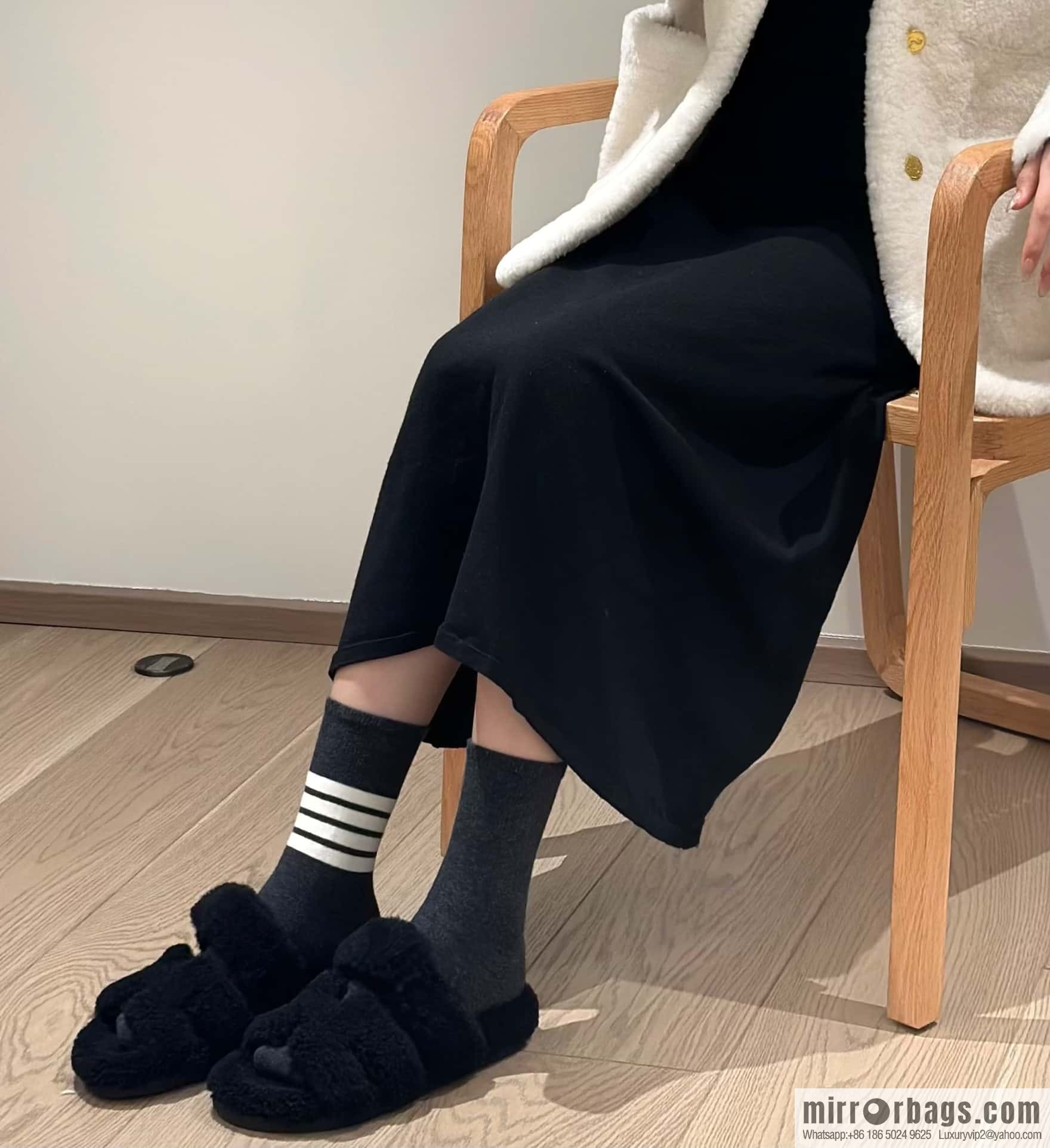 Hermès plush second uncle shoes Chypre sandals