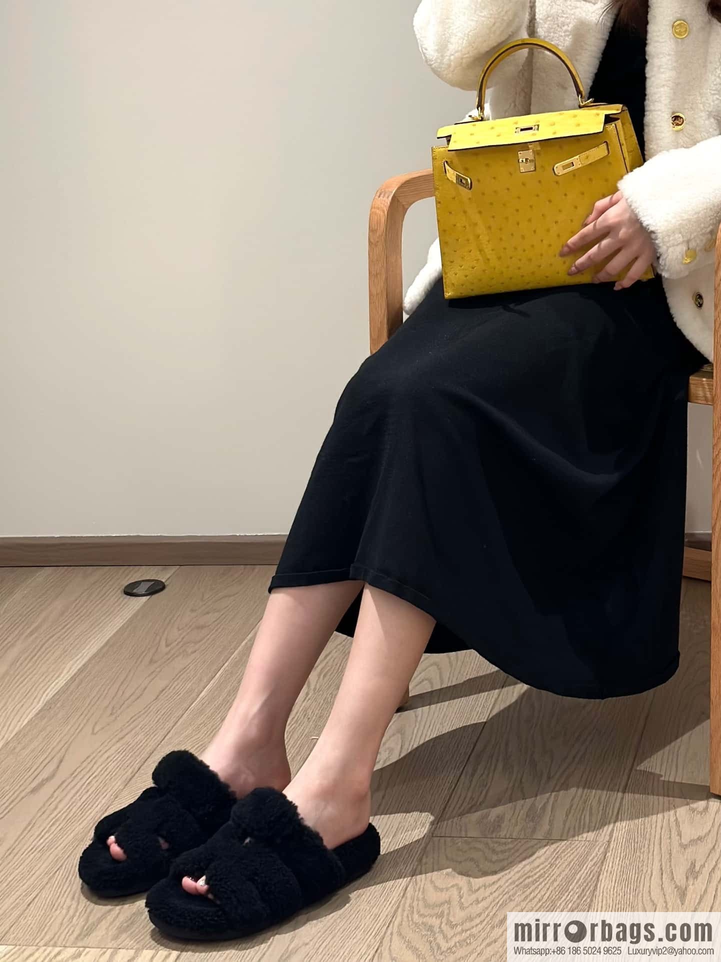 Hermès plush second uncle shoes Chypre sandals