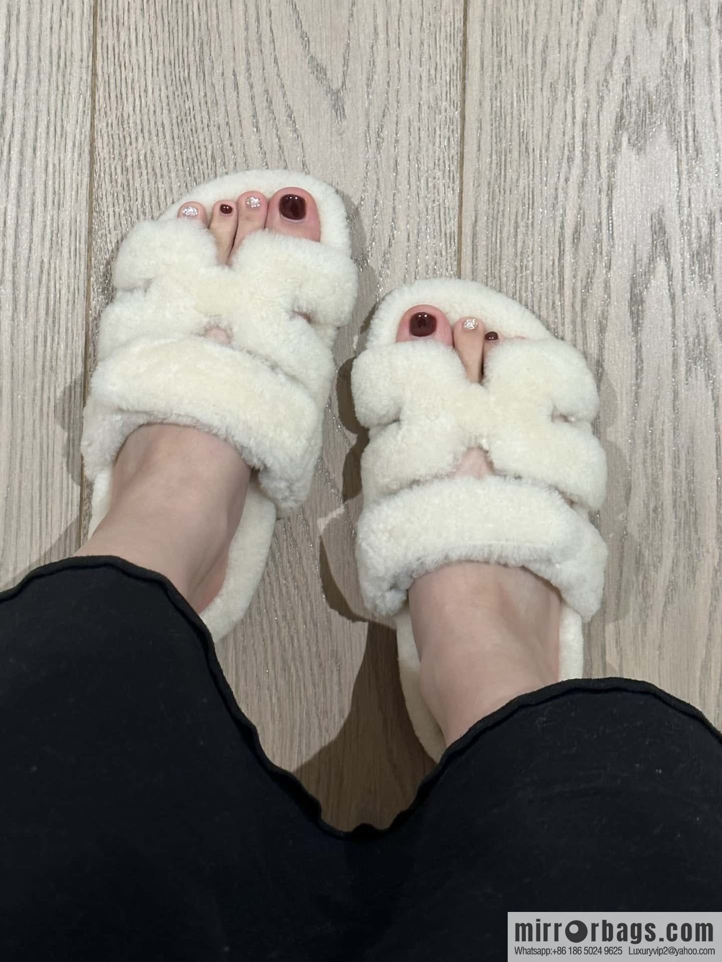 Hermès plush second uncle shoes Chypre sandals