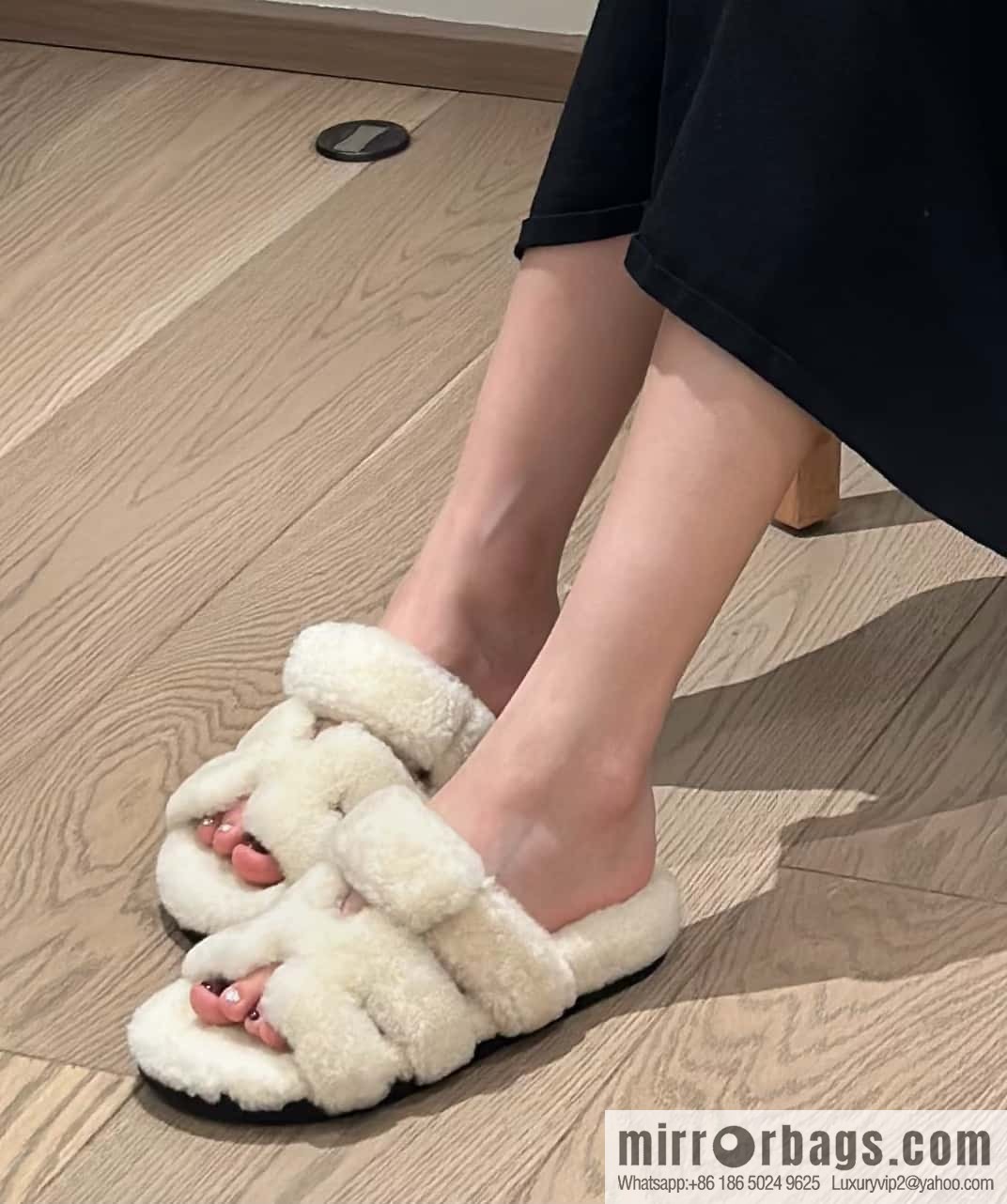Hermès plush second uncle shoes Chypre sandals