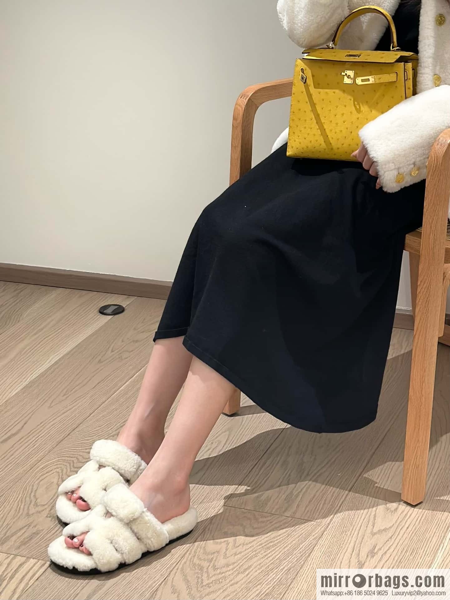 Hermès plush second uncle shoes Chypre sandals