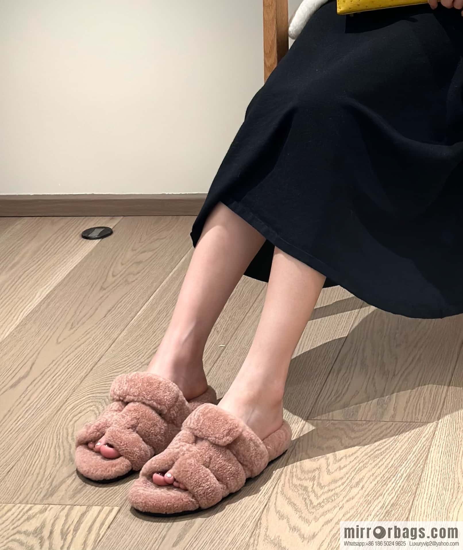 Hermès plush second uncle shoes Chypre sandals