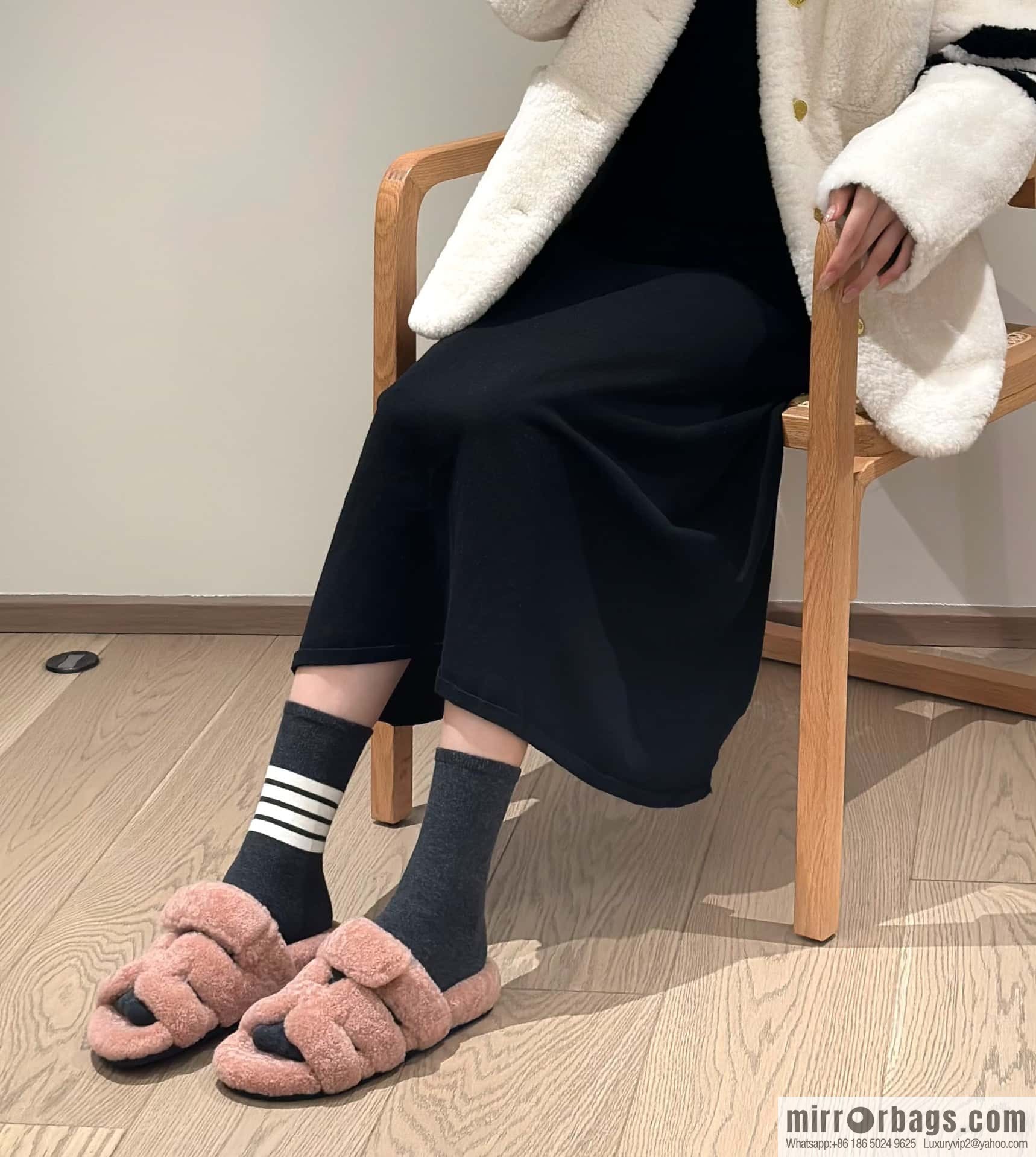 Hermès plush second uncle shoes Chypre sandals
