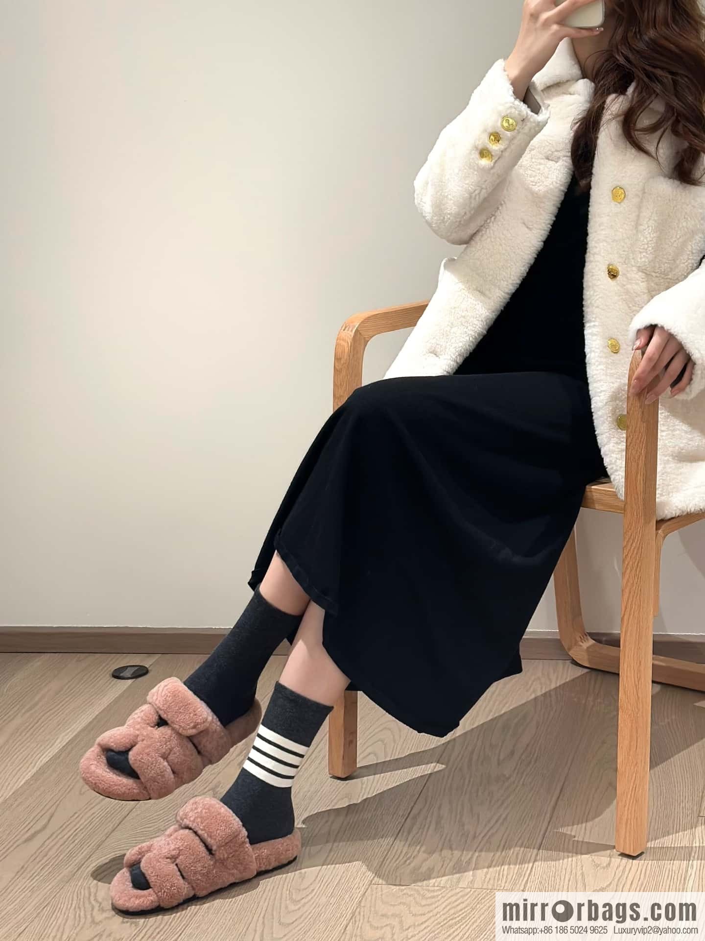 Hermès plush second uncle shoes Chypre sandals