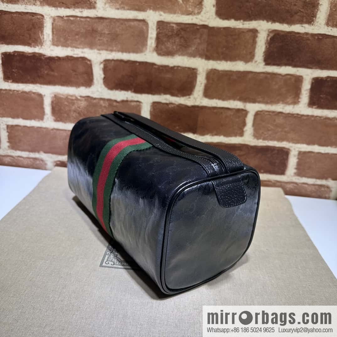 GUCCI Ribbon Wash Bag 759689g Crystal