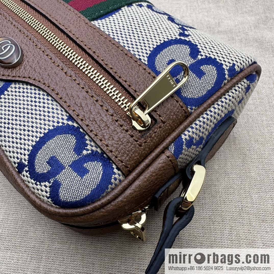 GUCCI Ophidia series GG mini handbag 517350 large G blue cloth