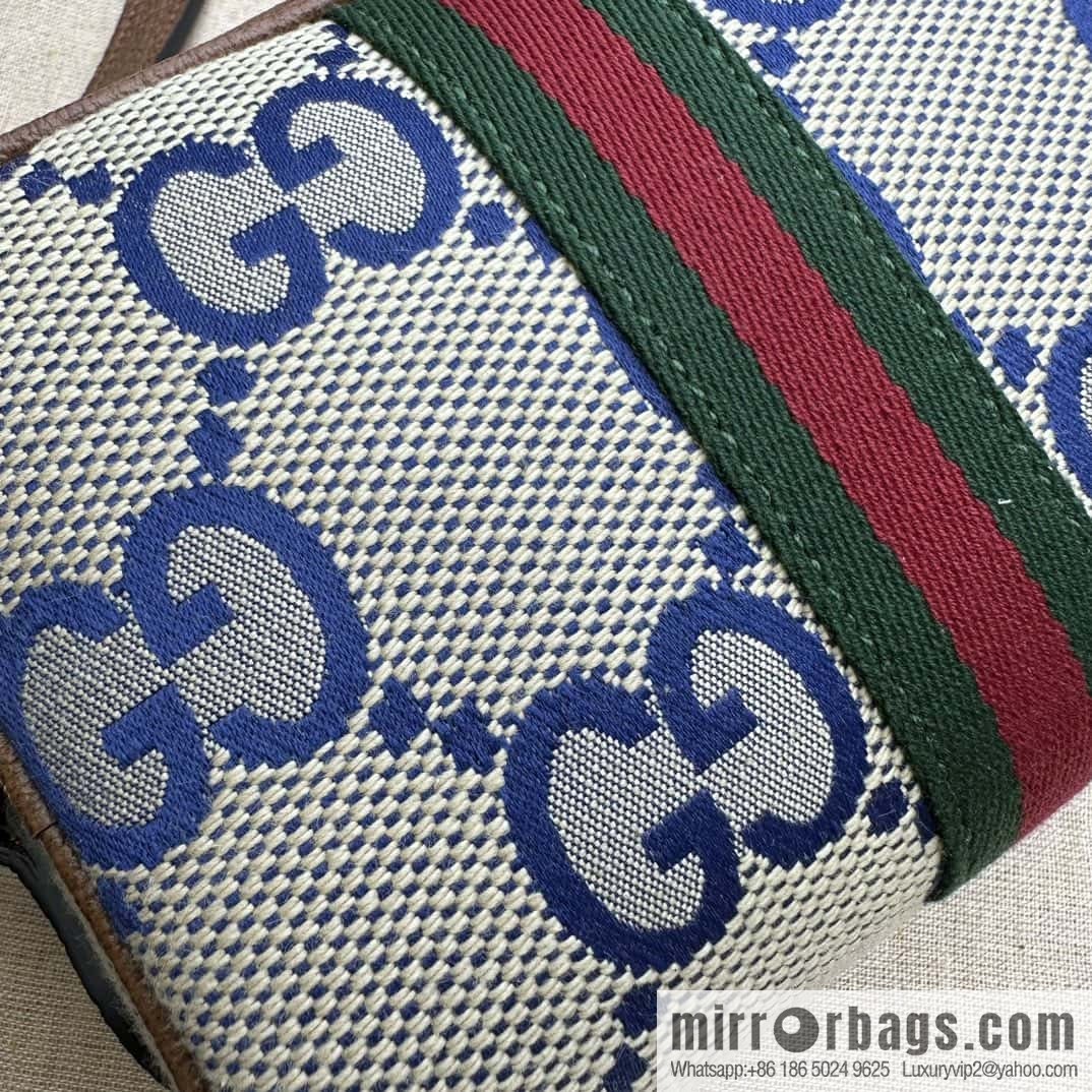 GUCCI Ophidia series GG mini handbag 517350 large G blue cloth