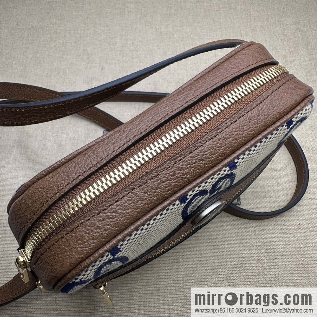 GUCCI Ophidia series GG mini handbag 517350 large G blue cloth