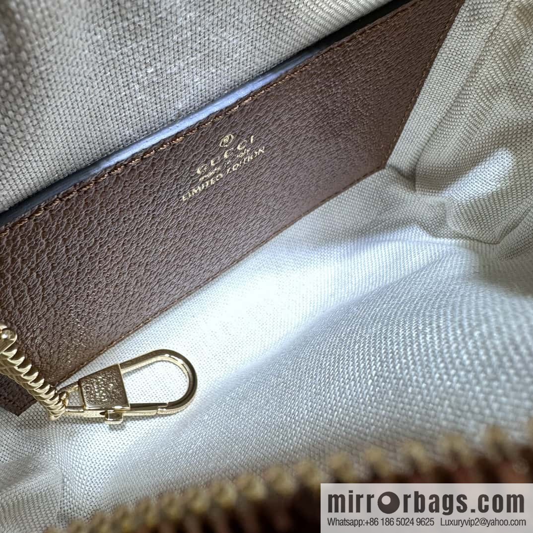 GUCCI Ophidia series GG mini handbag 517350 large G blue cloth