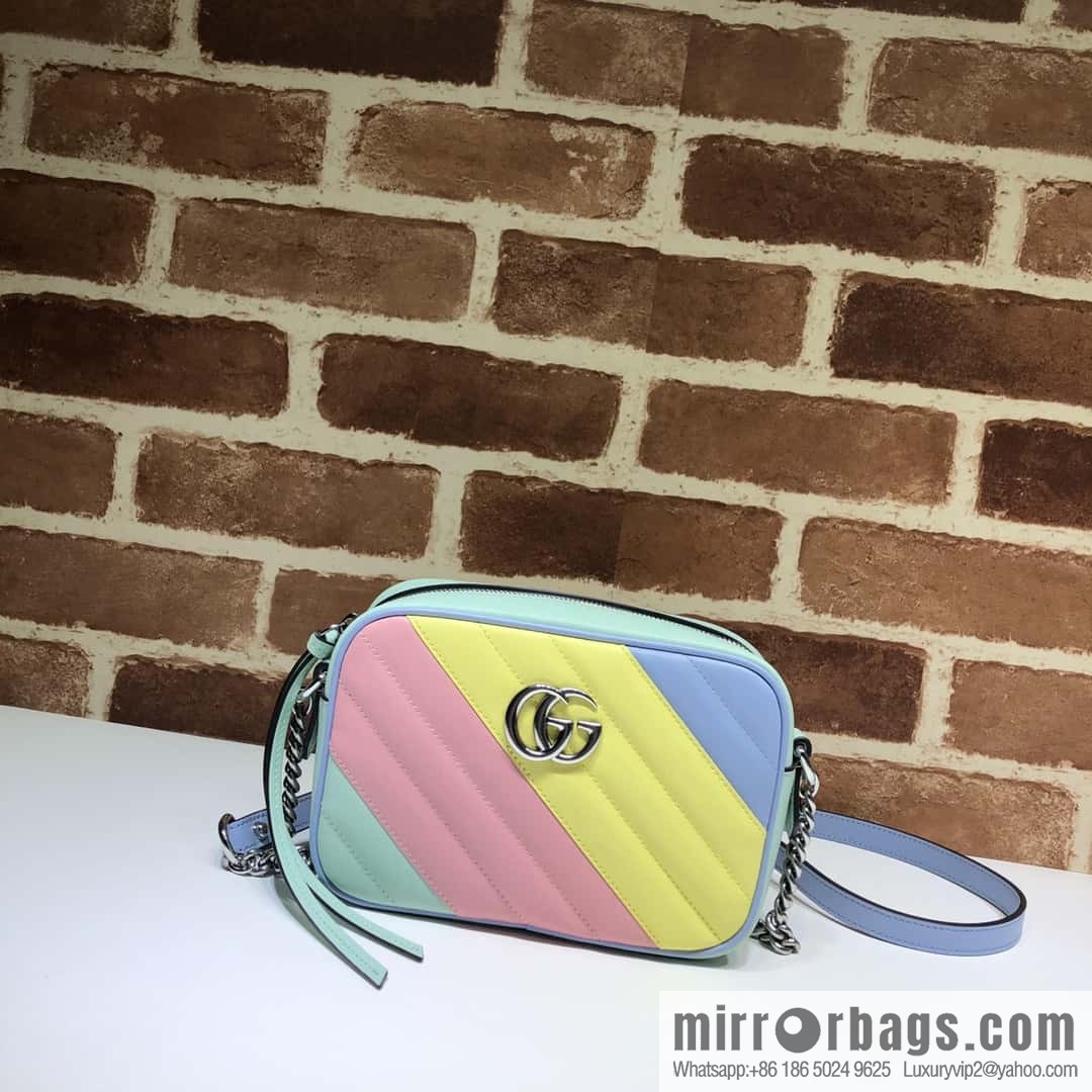 GUCCI GG Marmont series quilted mini handbag 448065 light color