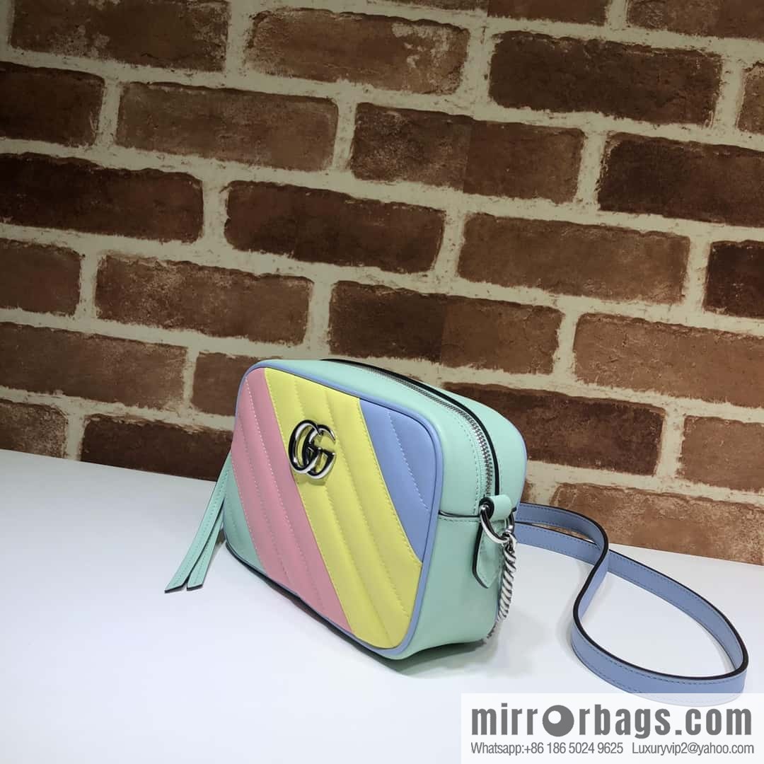 GUCCI GG Marmont series quilted mini handbag 448065 light color