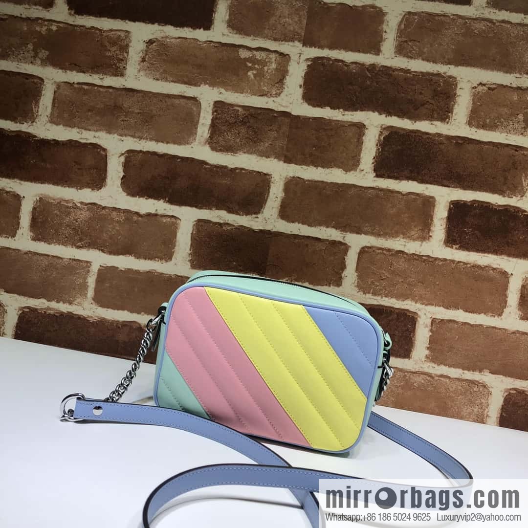 GUCCI GG Marmont series quilted mini handbag 448065 light color