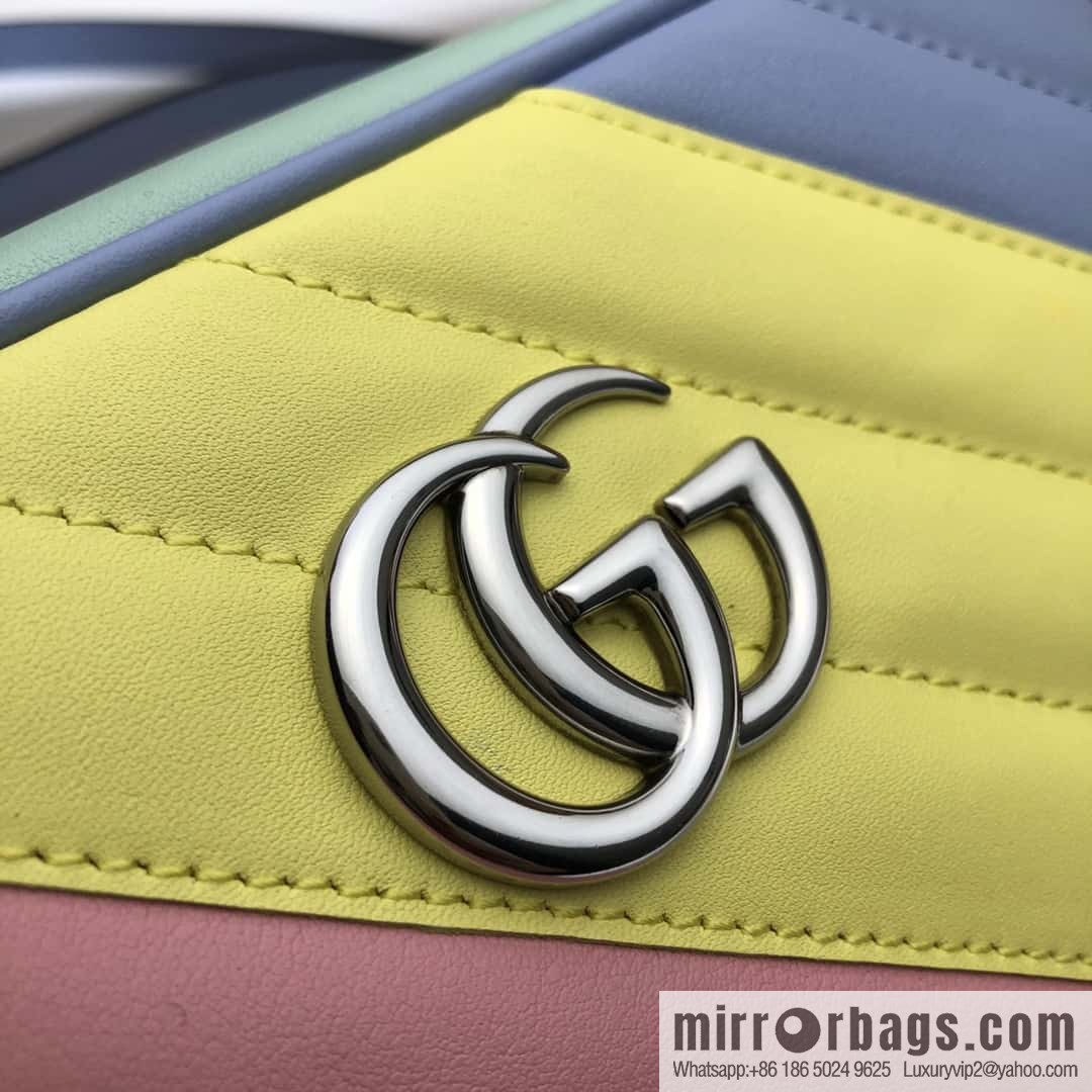 GUCCI GG Marmont series quilted mini handbag 448065 light color