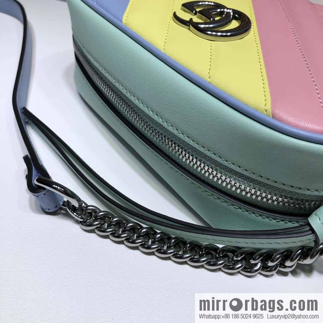 GUCCI GG Marmont series quilted mini handbag 448065 light color