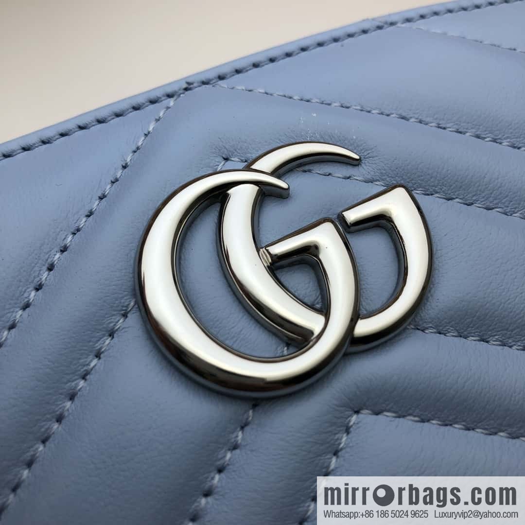 GUCCI GG MARMONT clutch bag 625690 haze blue