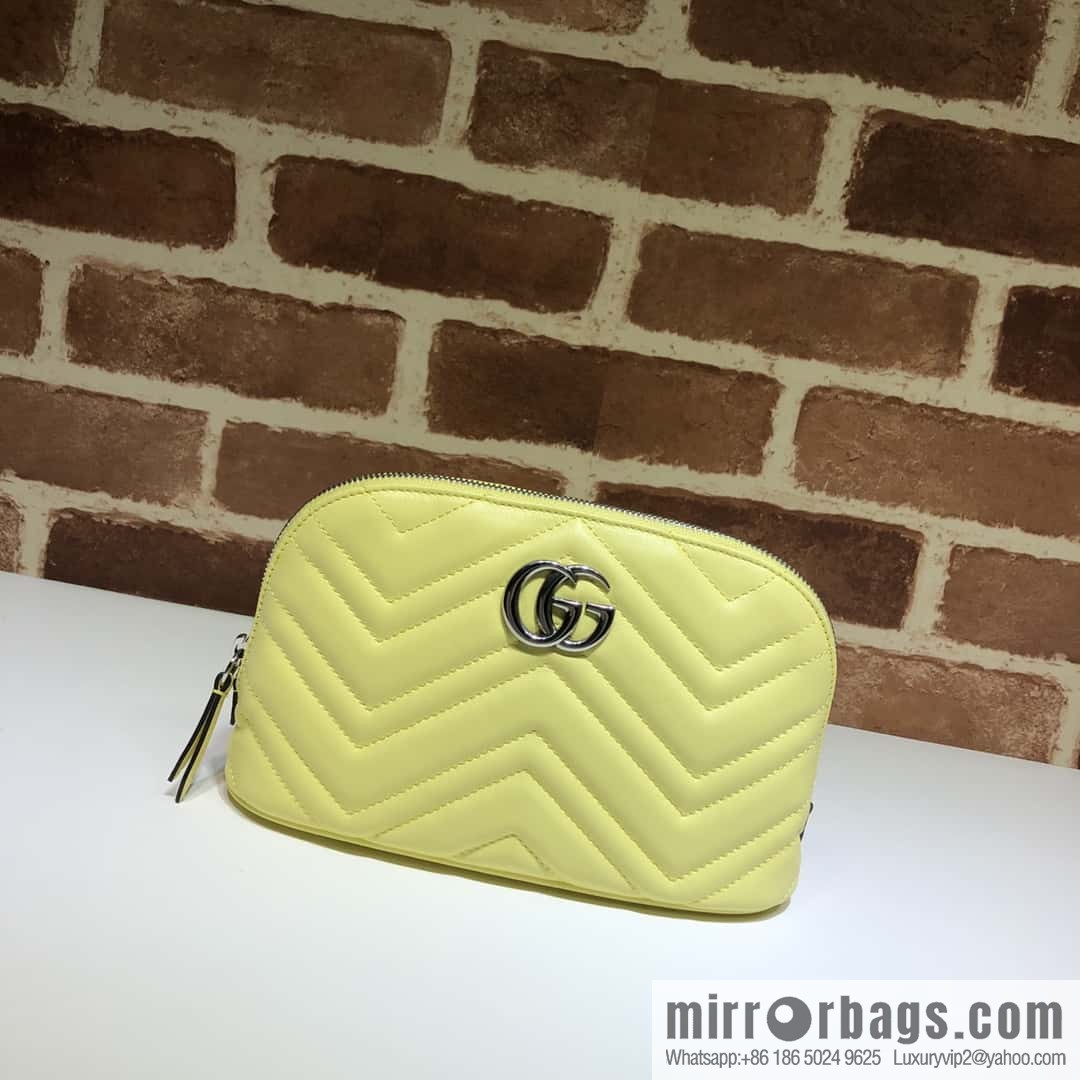 GUCCI GG MARMONT clutch bag 625690 banana yellow