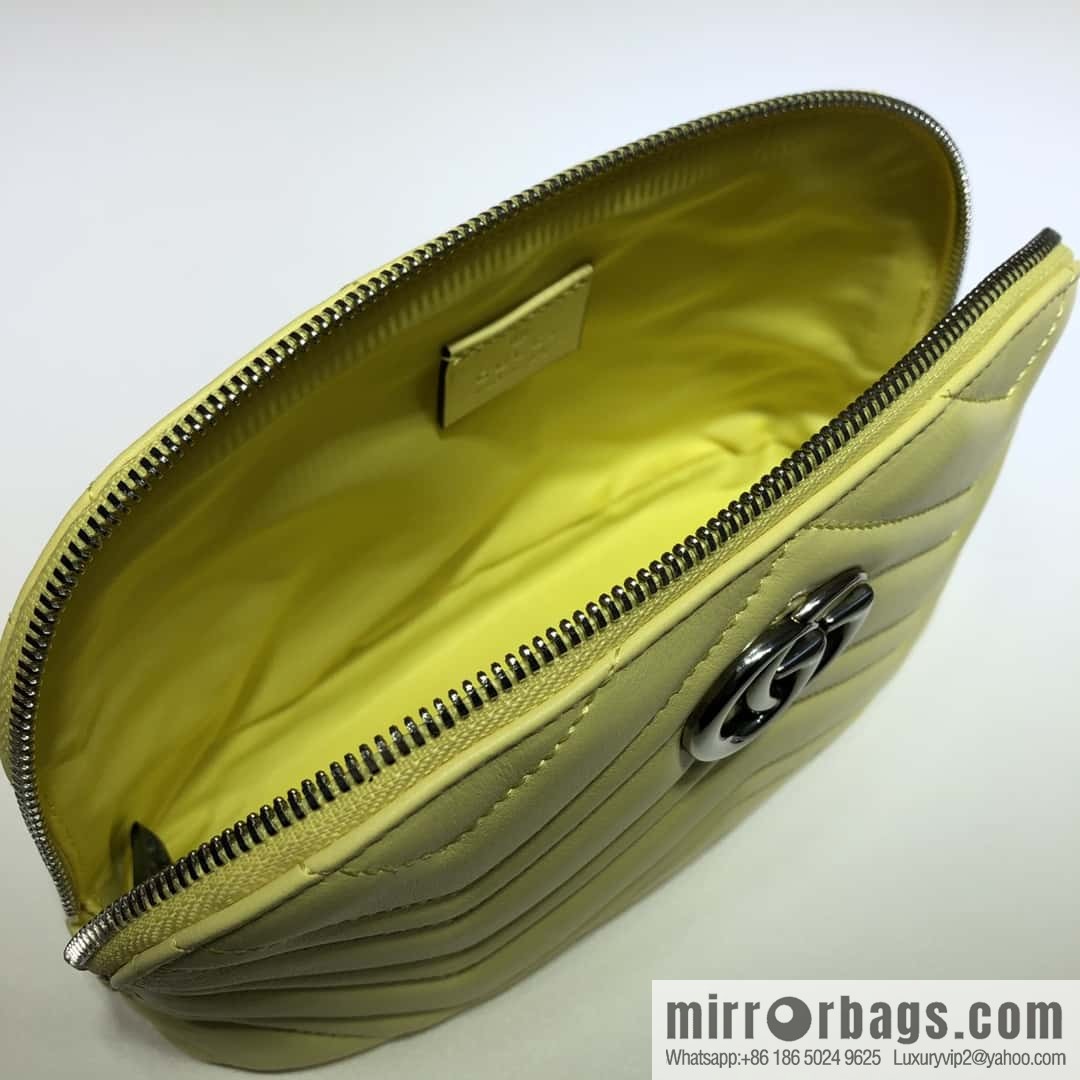 GUCCI GG MARMONT clutch bag 625690 banana yellow