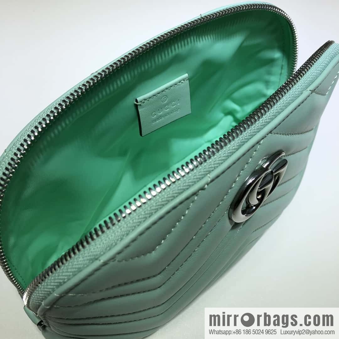 GUCCI GG MARMONT clutch bag 625690 mint green