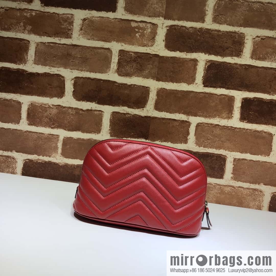 GUCCI GG MARMONT clutch bag 625690 bright red