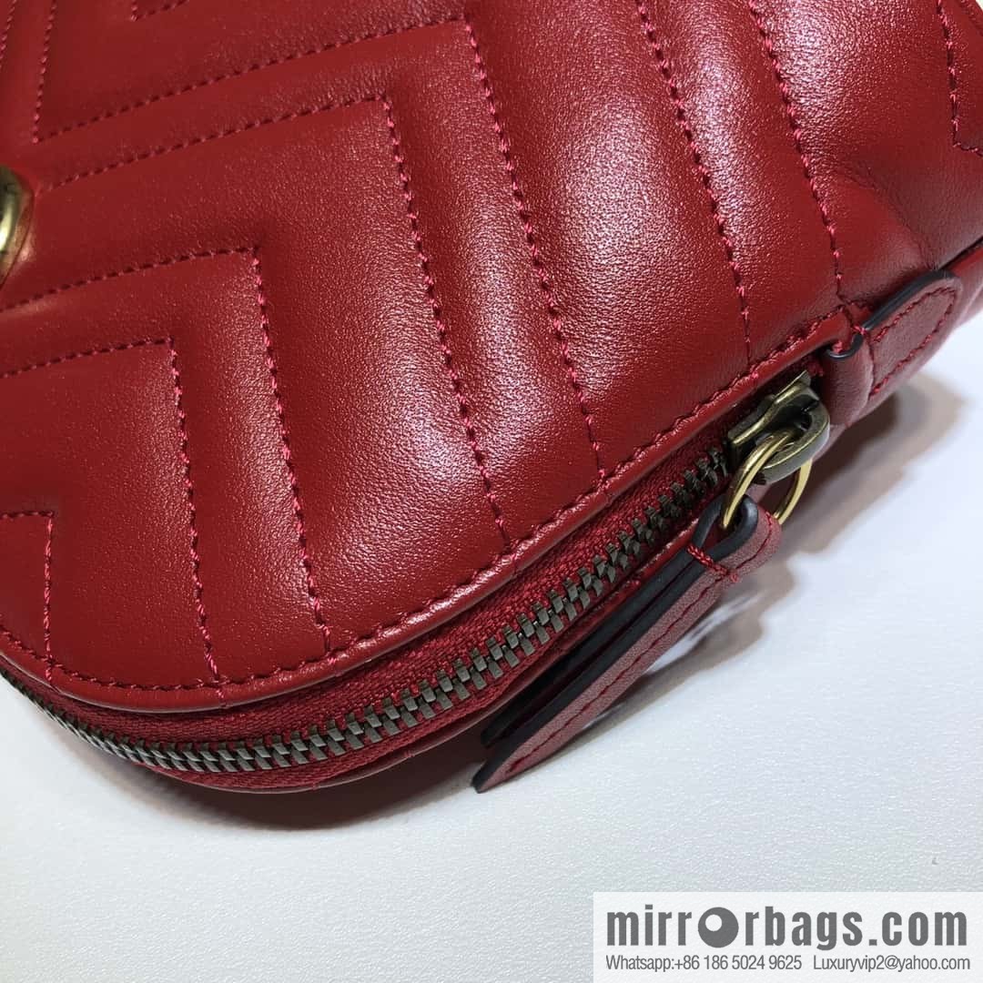 GUCCI GG MARMONT clutch bag 625690 bright red