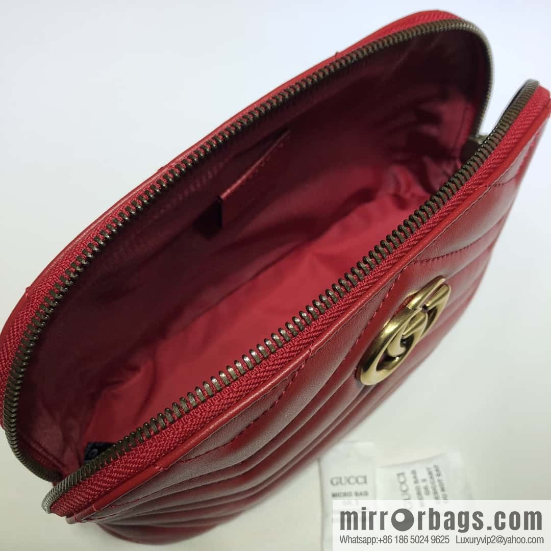 GUCCI GG MARMONT clutch bag 625690 bright red