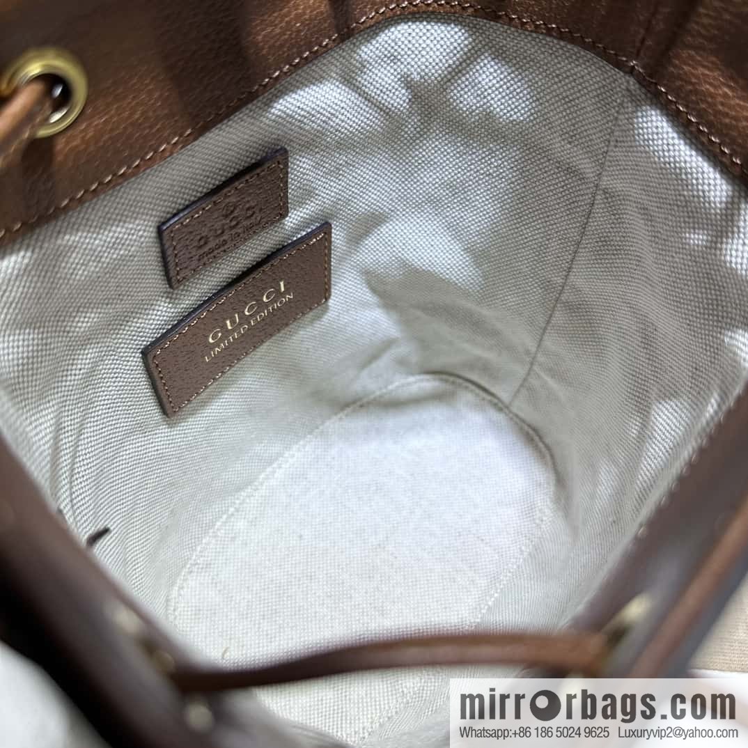 GUCCI Ophidia series GG mini bucket bag 550620 large G blue cloth