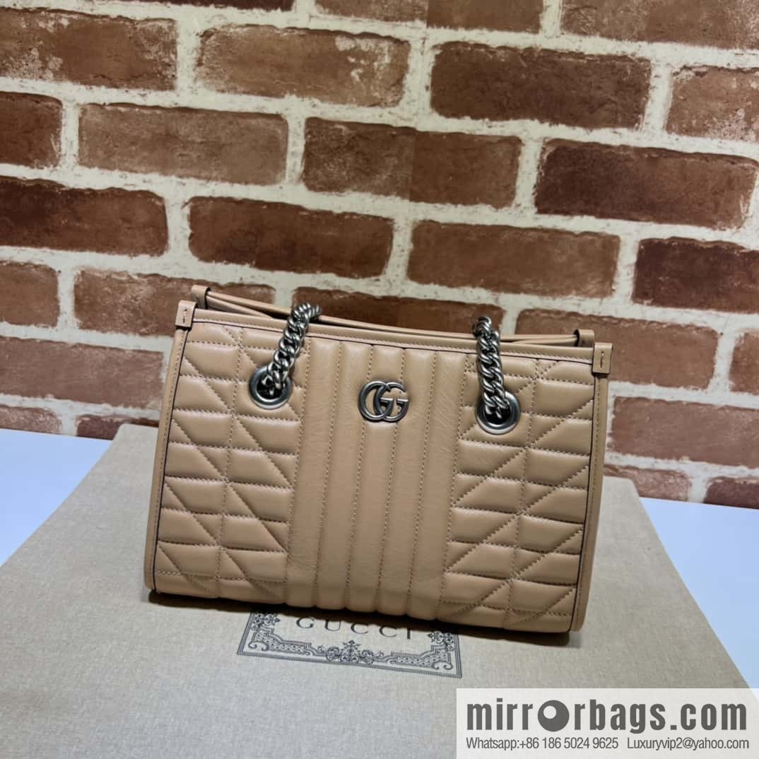 GUCCI GG Marmont small matlassétote bag 681483 rose beige