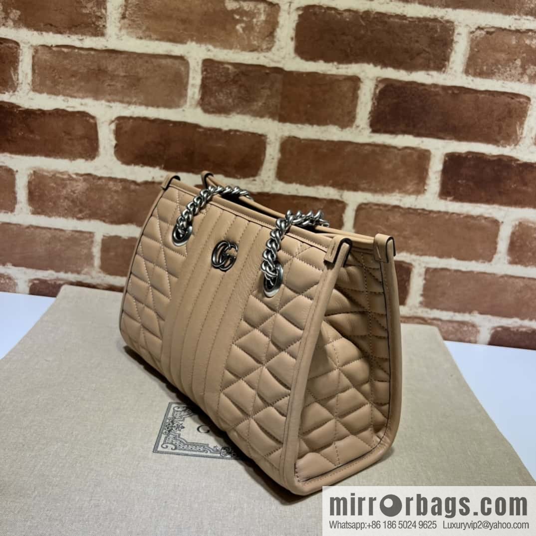 GUCCI GG Marmont small matlassétote bag 681483 rose beige